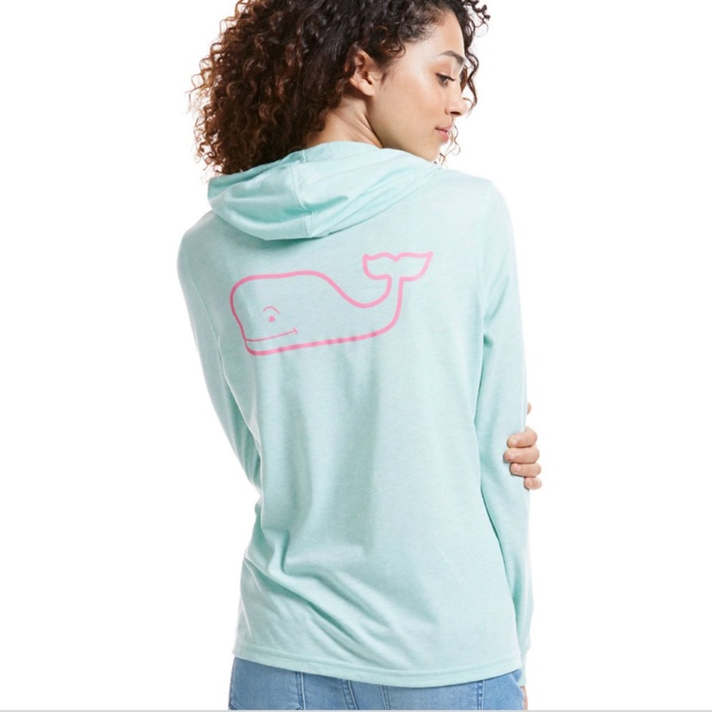 Vineyard Vines Hoodie-Tee w/ Ombré Sleeve
